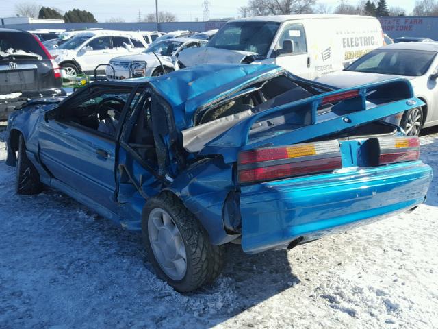 1FACP42D7PF183877 - 1993 FORD MUSTANG CO BLUE photo 3