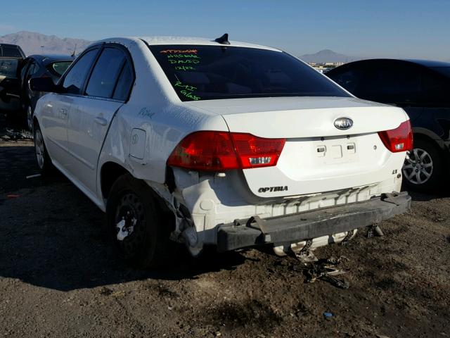 KNAGE228695308334 - 2009 KIA OPTIMA LX WHITE photo 3