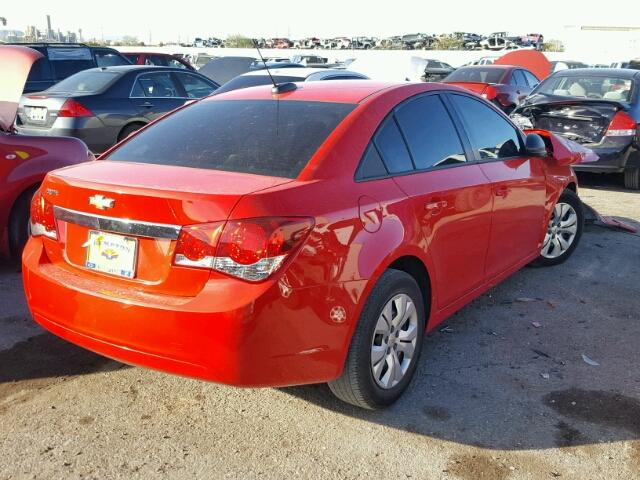 1G1PA5SH2F7130902 - 2015 CHEVROLET CRUZE LS RED photo 4