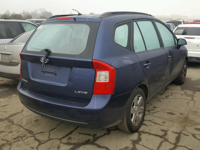 KNAFG526487185335 - 2008 KIA RONDO LX BLUE photo 4