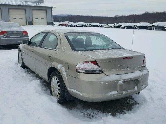 1C3EL46R62N136542 - 2002 CHRYSLER SEBRING LX GOLD photo 3