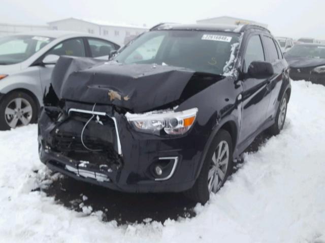 4A4AR5AU1DE019134 - 2013 MITSUBISHI OUTLANDER BLACK photo 2