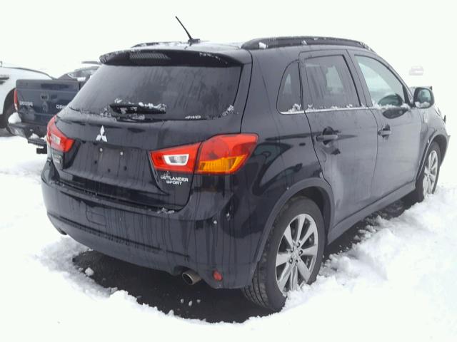 4A4AR5AU1DE019134 - 2013 MITSUBISHI OUTLANDER BLACK photo 4