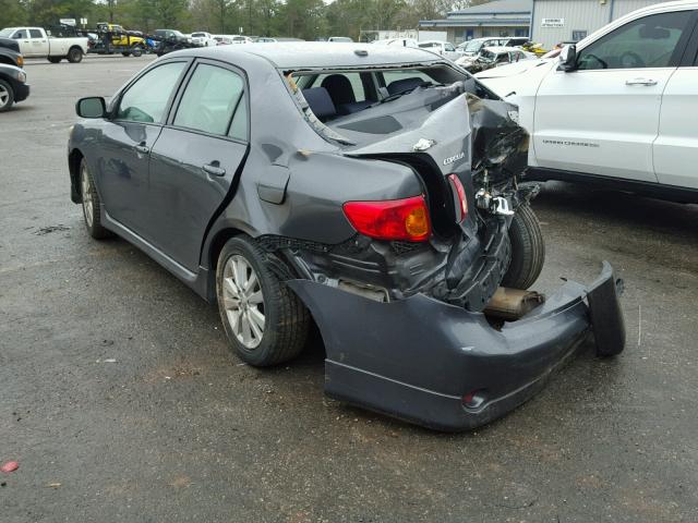 2T1BU4EE5AC407814 - 2010 TOYOTA COROLLA BA GRAY photo 3