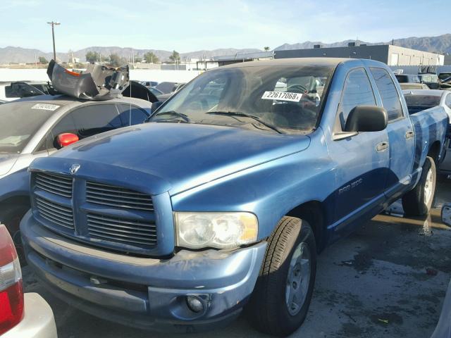 1D7HA18N24J219957 - 2004 DODGE RAM 1500 S BLUE photo 2