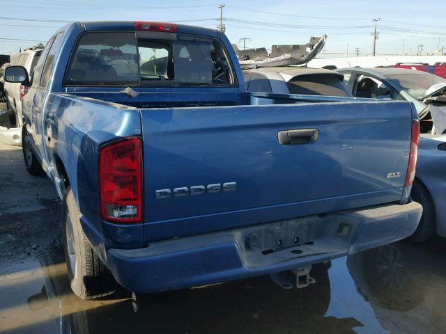 1D7HA18N24J219957 - 2004 DODGE RAM 1500 S BLUE photo 3