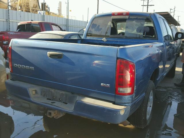 1D7HA18N24J219957 - 2004 DODGE RAM 1500 S BLUE photo 4