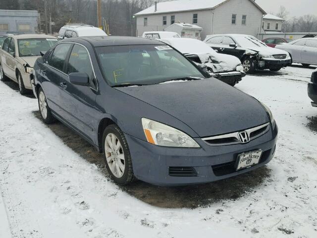 1HGCM66867A035438 - 2007 HONDA ACCORD EX BLUE photo 1