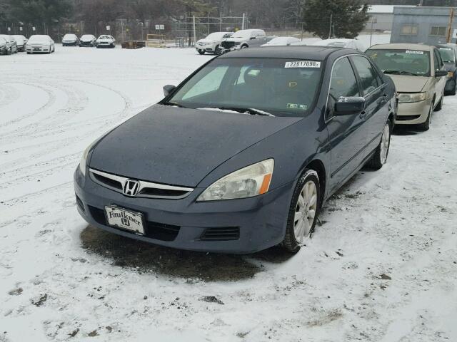 1HGCM66867A035438 - 2007 HONDA ACCORD EX BLUE photo 2