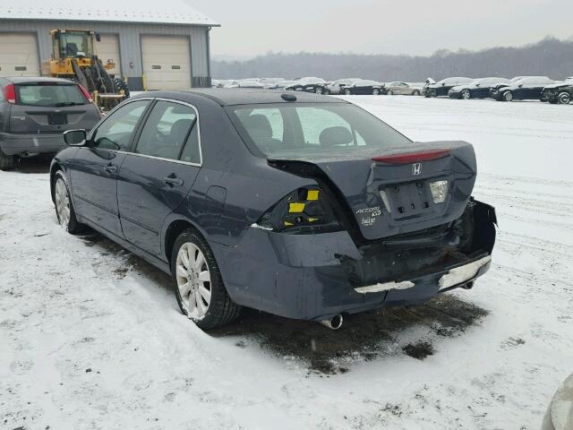 1HGCM66867A035438 - 2007 HONDA ACCORD EX BLUE photo 3