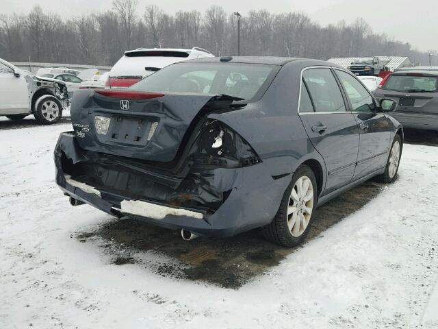 1HGCM66867A035438 - 2007 HONDA ACCORD EX BLUE photo 4