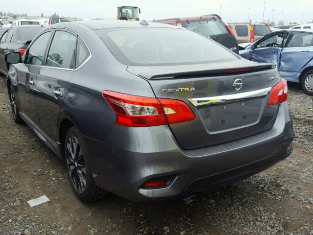 3N1CB7AP7HY202995 - 2017 NISSAN SENTRA SR GRAY photo 3