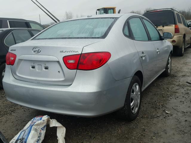 KMHDU46D37U128075 - 2007 HYUNDAI ELANTRA GL SILVER photo 4