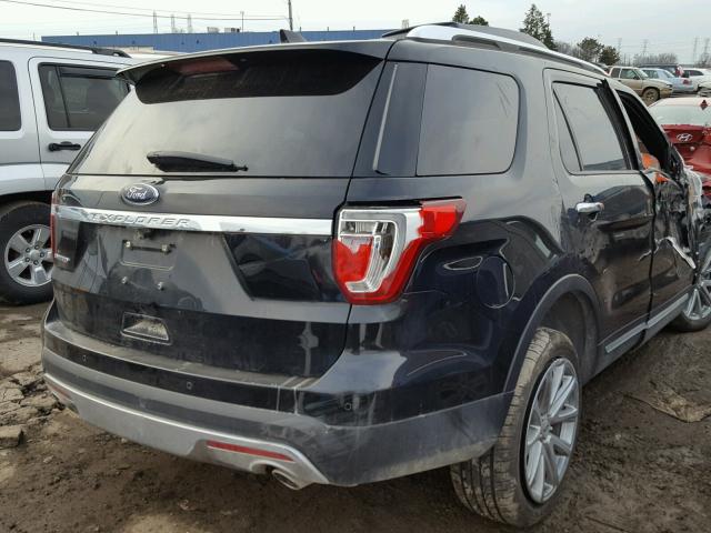 1FM5K7F86HGB80461 - 2017 FORD EXPLORER L BLACK photo 4