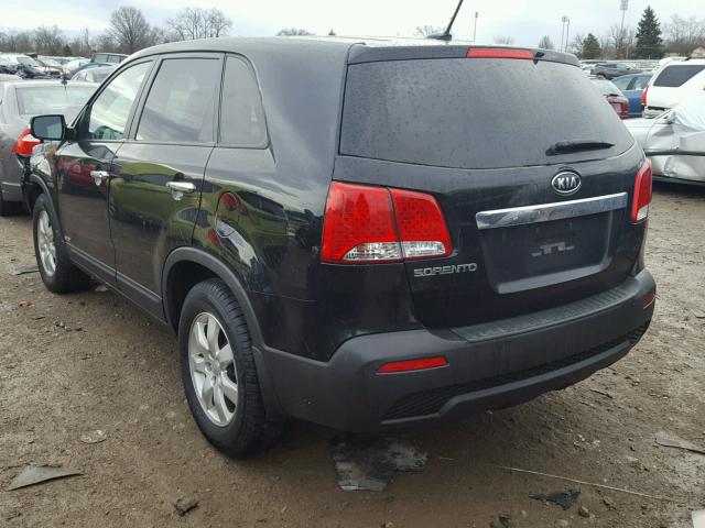 5XYKTCA69CG287762 - 2012 KIA SORENTO BA BLACK photo 3