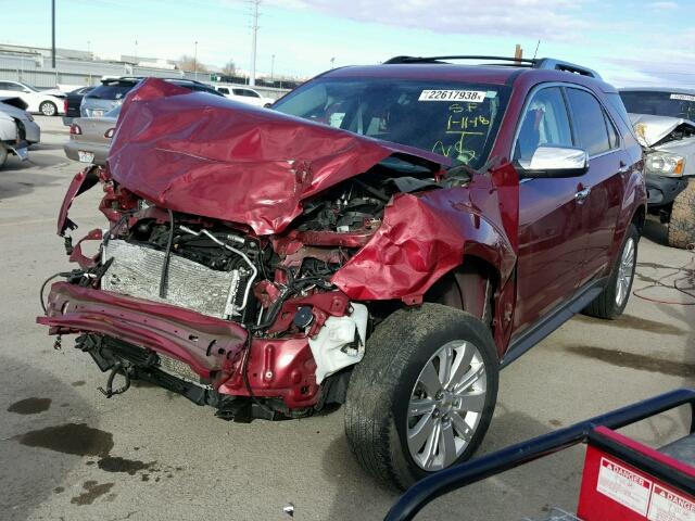 2CNFLGE55B6260768 - 2011 CHEVROLET EQUINOX LT RED photo 2