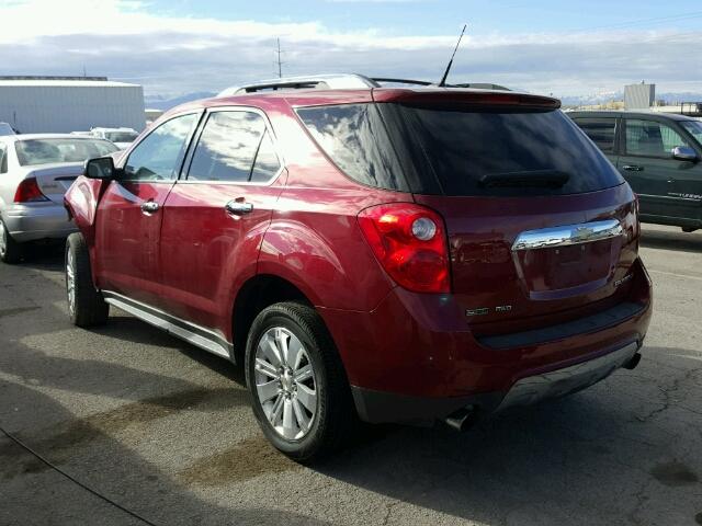 2CNFLGE55B6260768 - 2011 CHEVROLET EQUINOX LT RED photo 3