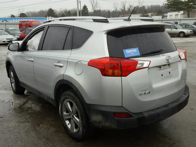 2T3RFREV5FW333216 - 2015 TOYOTA RAV4 XLE SILVER photo 3