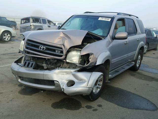 5TDZT34A62S122610 - 2002 TOYOTA SEQUOIA SR SILVER photo 2