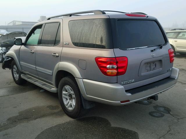 5TDZT34A62S122610 - 2002 TOYOTA SEQUOIA SR SILVER photo 3