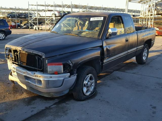 3B7HC13ZXVM567928 - 1997 DODGE RAM 1500 BLACK photo 2