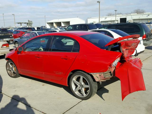 2HGFA55517H705292 - 2007 HONDA CIVIC SI RED photo 3