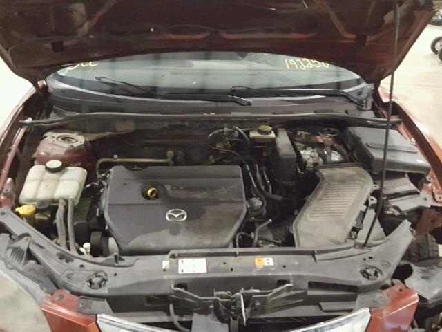 JM1BK32F291192258 - 2009 MAZDA 3 I MAROON photo 7