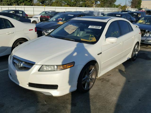 19UUA66254A032616 - 2004 ACURA TL WHITE photo 2