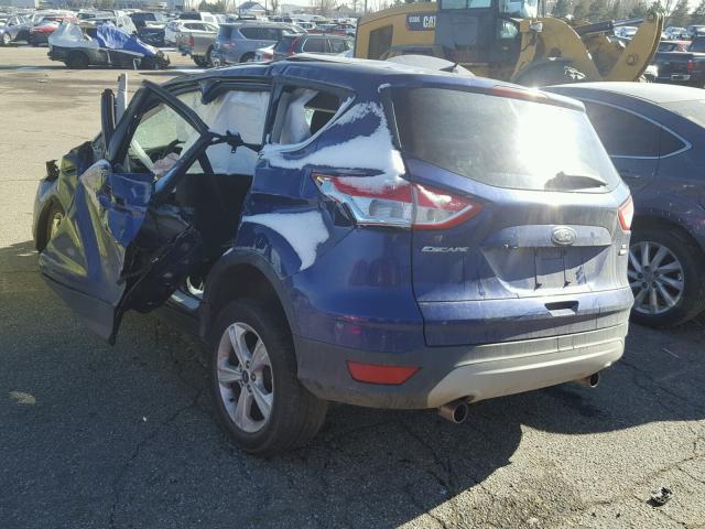 1FMCU9GX6DUC72247 - 2013 FORD ESCAPE SE BLUE photo 3