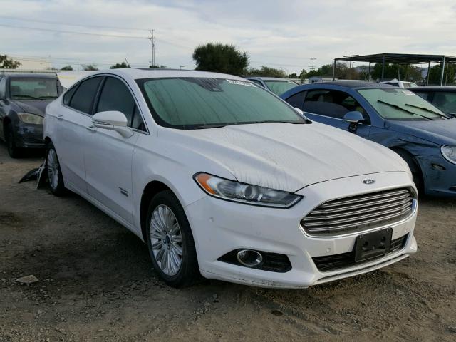 3FA6P0PU3ER111606 - 2014 FORD FUSION SE WHITE photo 1