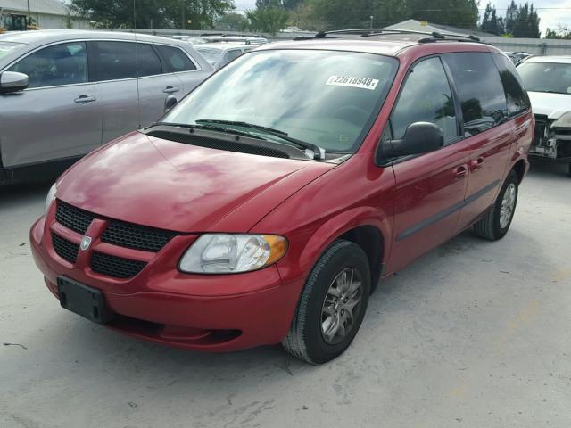 1D4GP25R93B237546 - 2003 DODGE CARAVAN SE MAROON photo 2