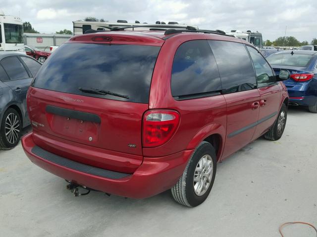 1D4GP25R93B237546 - 2003 DODGE CARAVAN SE MAROON photo 4