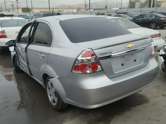 KL1TD5DE3AB071565 - 2010 CHEVROLET AVEO LS SILVER photo 3