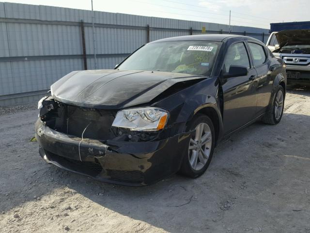 1C3CDZAG2DN531280 - 2013 DODGE AVENGER SE BLACK photo 2