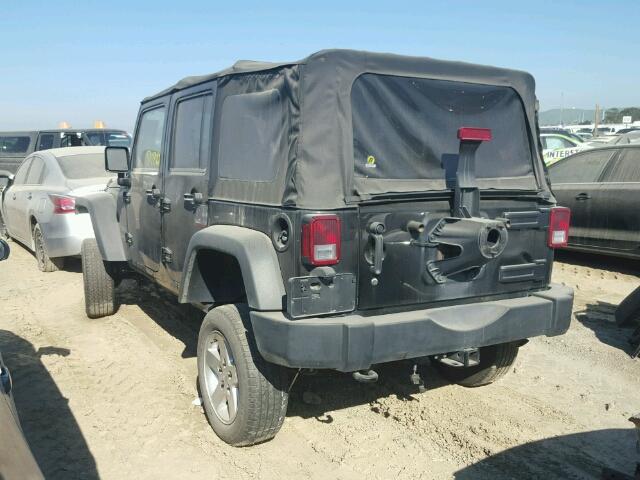 1C4BJWDG4EL250640 - 2014 JEEP WRANGLER U BLACK photo 3