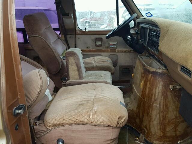 1FDEE14N1KHB39394 - 1989 FORD ECONOLINE BROWN photo 5