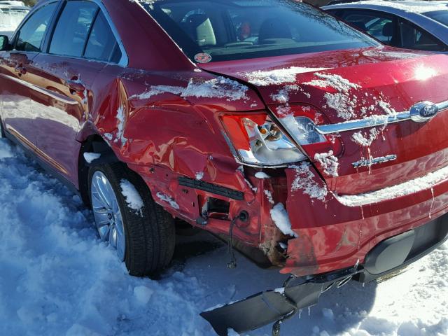 1FAHP2FW8AG157568 - 2010 FORD TAURUS LIM RED photo 9