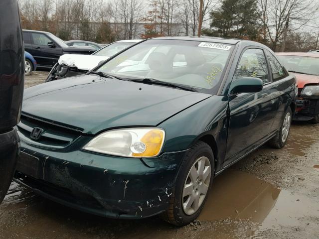 1HGEM22951L063887 - 2001 HONDA CIVIC SI GREEN photo 2