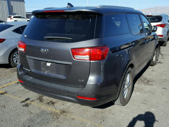 KNDMB5C14G6098017 - 2016 KIA SEDONA LX GRAY photo 4