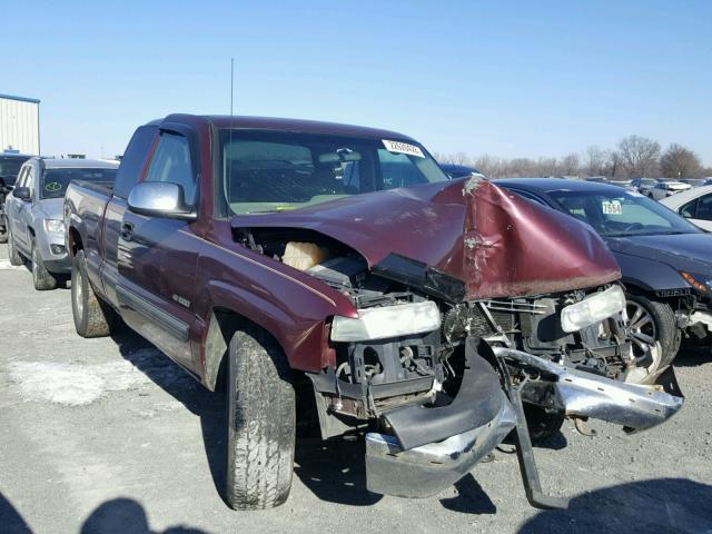 2GCEK19T721346444 - 2002 CHEVROLET SILVERADO BURGUNDY photo 1