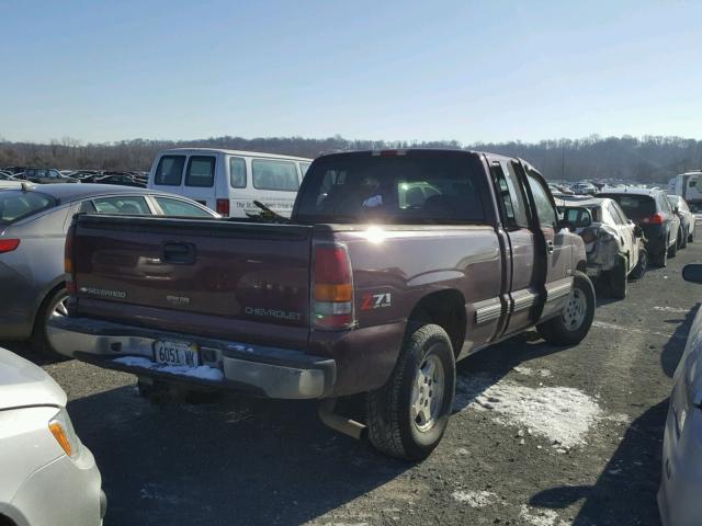 2GCEK19T721346444 - 2002 CHEVROLET SILVERADO BURGUNDY photo 4