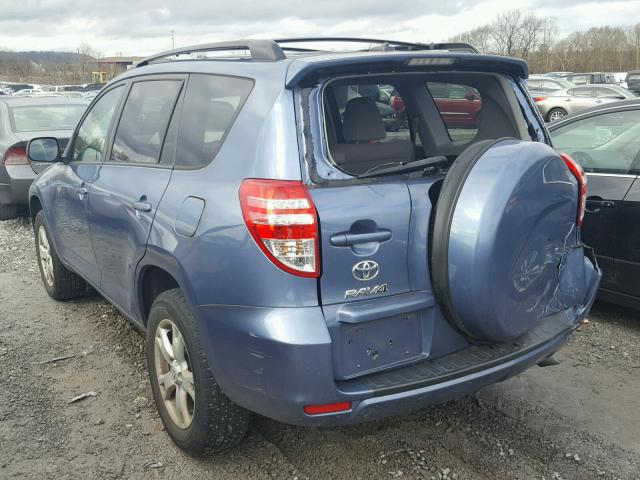 2T3ZF4DV0CW139841 - 2012 TOYOTA RAV4 BLUE photo 3