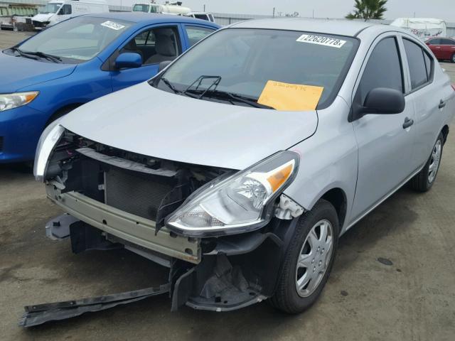 3N1CN7AP8FL812177 - 2015 NISSAN VERSA S SILVER photo 2