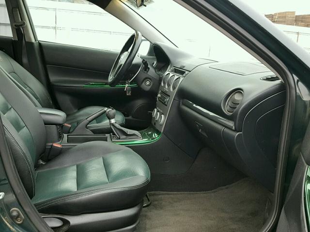 1YVFP80D145N09380 - 2004 MAZDA 6 S GREEN photo 5