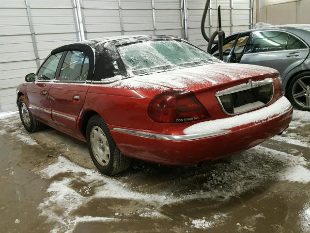 1LNFM97V0WY683652 - 1998 LINCOLN CONTINENTA MAROON photo 3