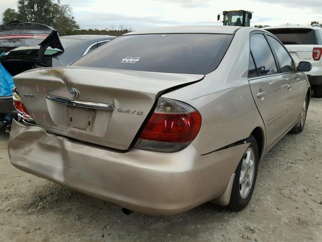 4T1BE32K05U098341 - 2005 TOYOTA CAMRY LE GOLD photo 4