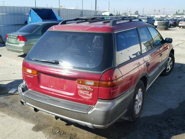 4S3BG6855W7612928 - 1998 SUBARU LEGACY 30T RED photo 4