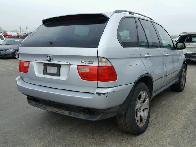 5UXFB33522LH39161 - 2002 BMW X5 4.4I SILVER photo 4