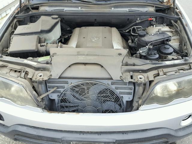 5UXFB33522LH39161 - 2002 BMW X5 4.4I SILVER photo 7