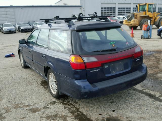 4S3BH625547303754 - 2004 SUBARU LEGACY L S BLUE photo 3